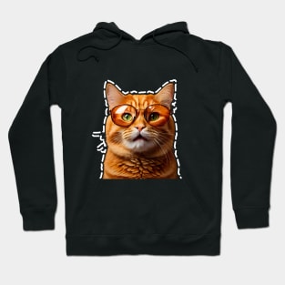 Cat with glasses Hoodie